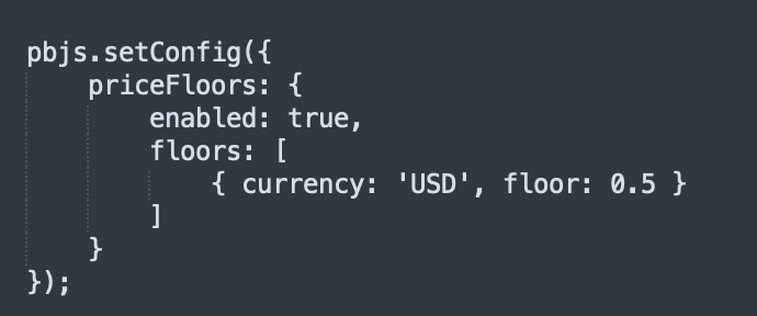 フロアプライス(Price Floors Module)の設定例